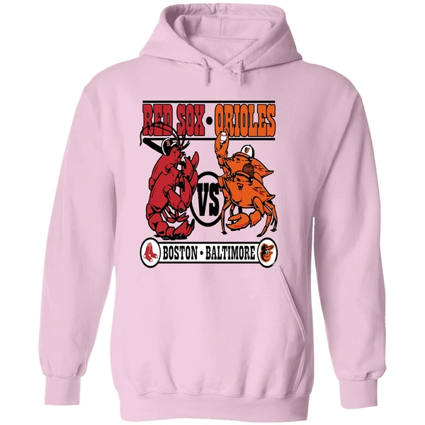 Lobster Boston Red Sox Vs Crab Baltimore Orioles Baseball Hoodie - Image 5