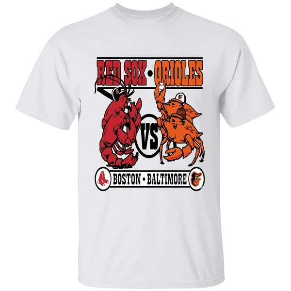 Lobster Boston Red Sox Vs Crab Baltimore Orioles Baseball Shirt