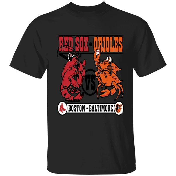 Lobster Boston Red Sox Vs Crab Baltimore Orioles Baseball Shirt - Image 7