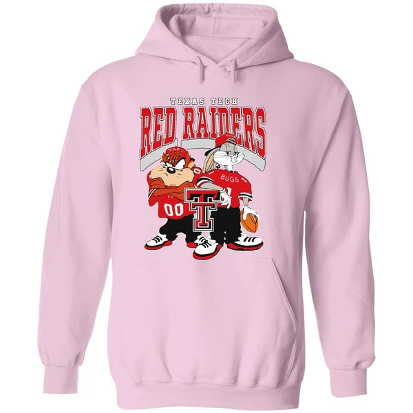 Looney Tunes Bugs Bunny And Taz Texas Tech Red Raiders Football 2024 Hoodie - Image 5