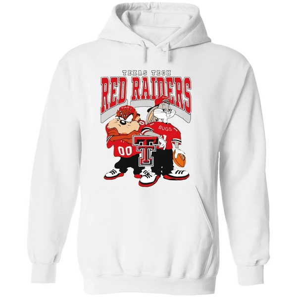 Looney Tunes Bugs Bunny And Taz Texas Tech Red Raiders Football 2024 Hoodie - Image 8