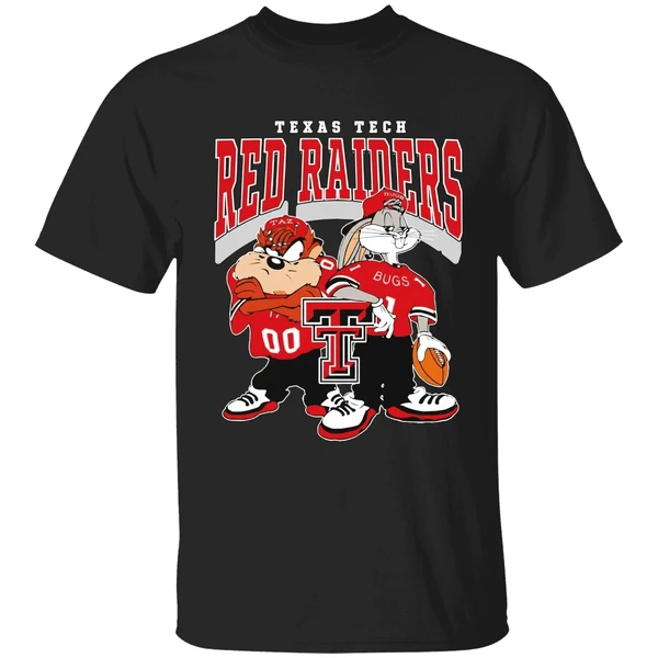 Looney Tunes Bugs Bunny And Taz Texas Tech Red Raiders Football 2024 Shirt