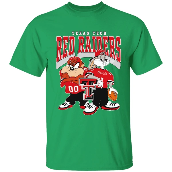 Looney Tunes Bugs Bunny And Taz Texas Tech Red Raiders Football 2024 Shirt - Image 2