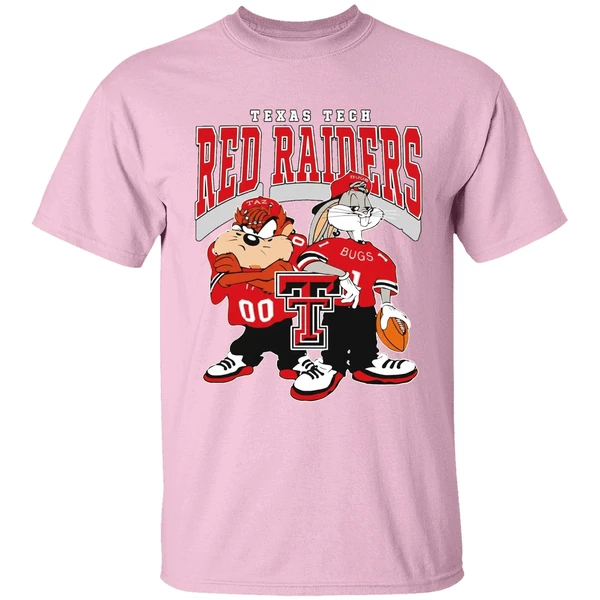 Looney Tunes Bugs Bunny And Taz Texas Tech Red Raiders Football 2024 Shirt - Image 3