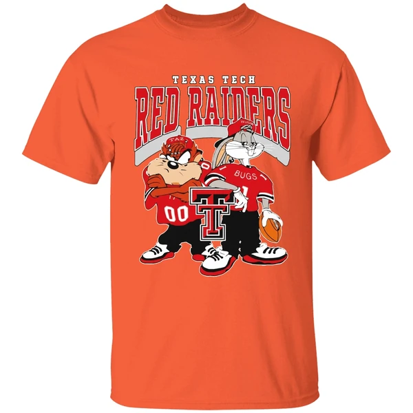 Looney Tunes Bugs Bunny And Taz Texas Tech Red Raiders Football 2024 Shirt - Image 6