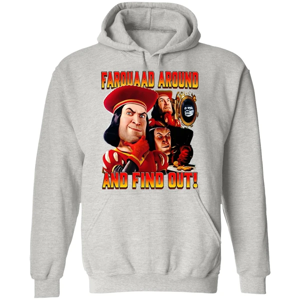 Lord Farquaad Shrek Around And Find Out Retro Hoodie - Image 9