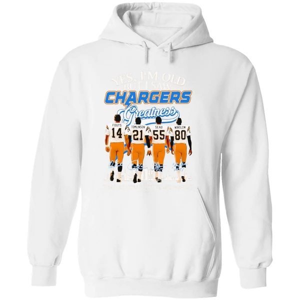 Los Angeles Chargers Yes Im Old But I Saw Greatness Thank You For The Memories Hoodie - Image 8