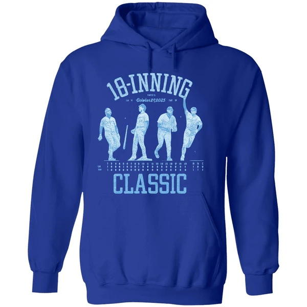 Los Angeles Dodgers 18 Inning Classic 2025 Baseball Hoodie - Image 7