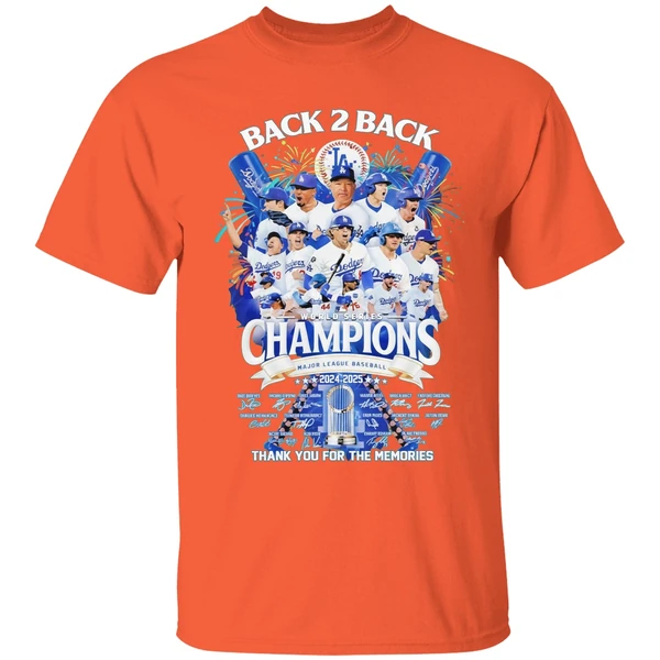 Los Angeles Dodgers Back 2 Back World Series Champions Thank You For The Memories Shirt - Image 5