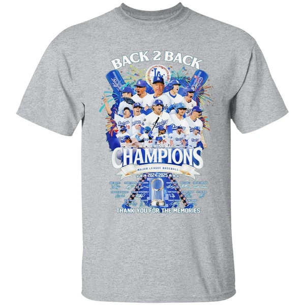 Los Angeles Dodgers Back 2 Back World Series Champions Thank You For The Memories Shirt