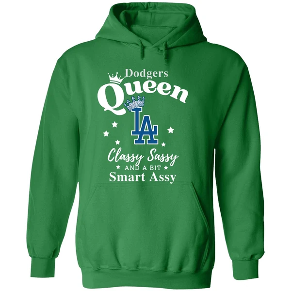 Los Angeles Dodgers Baseball Queen Classy Sassy And A Bit Smart Assy Hoodie - Image 2