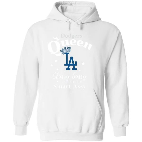 Los Angeles Dodgers Baseball Queen Classy Sassy And A Bit Smart Assy Hoodie - Image 8