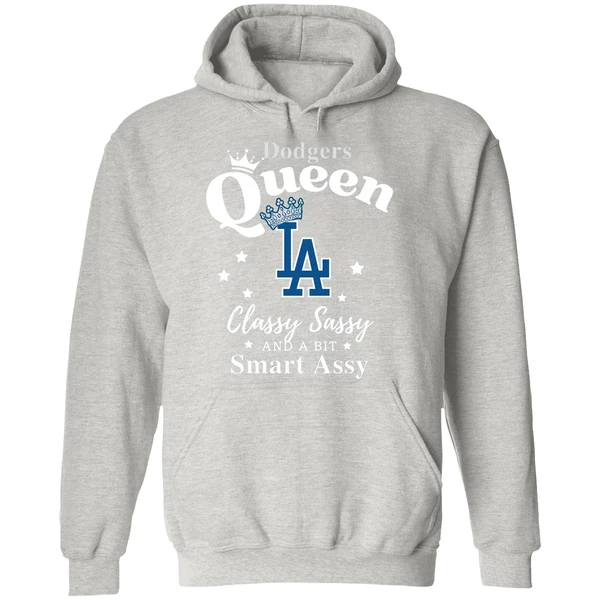 Los Angeles Dodgers Baseball Queen Classy Sassy And A Bit Smart Assy Hoodie - Image 9