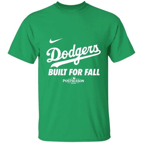 Los Angeles Dodgers Built For Fall 2025 Mlb Postseason Shirt - Image 2