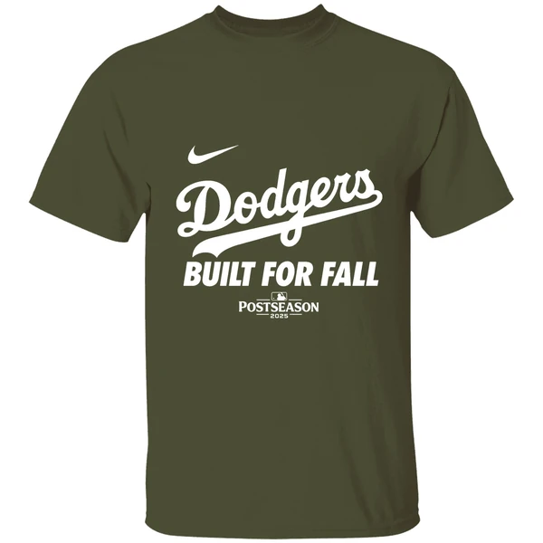 Los Angeles Dodgers Built For Fall 2025 Mlb Postseason Shirt - Image 4