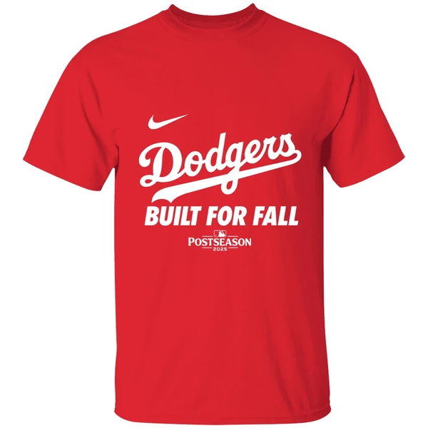 Los Angeles Dodgers Built For Fall 2025 Mlb Postseason Shirt - Image 7