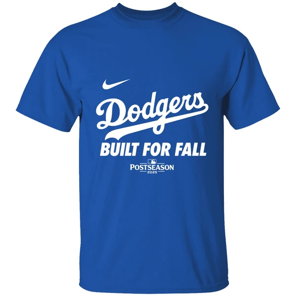 Los Angeles Dodgers Built For Fall 2025 Mlb Postseason Shirt - Image 8