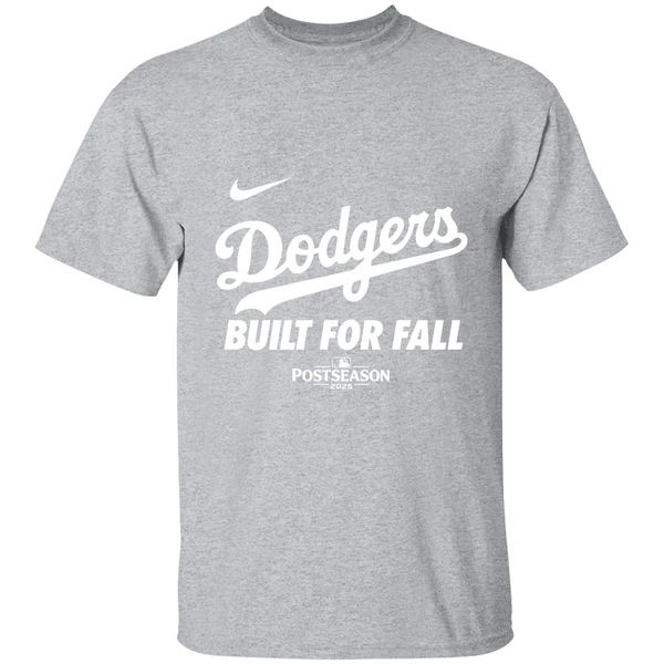 Los Angeles Dodgers Built For Fall 2025 Mlb Postseason Shirt - Image 9