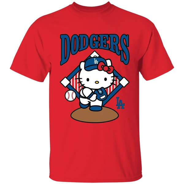 los angeles dodgers hello kitty 2026 shirt red