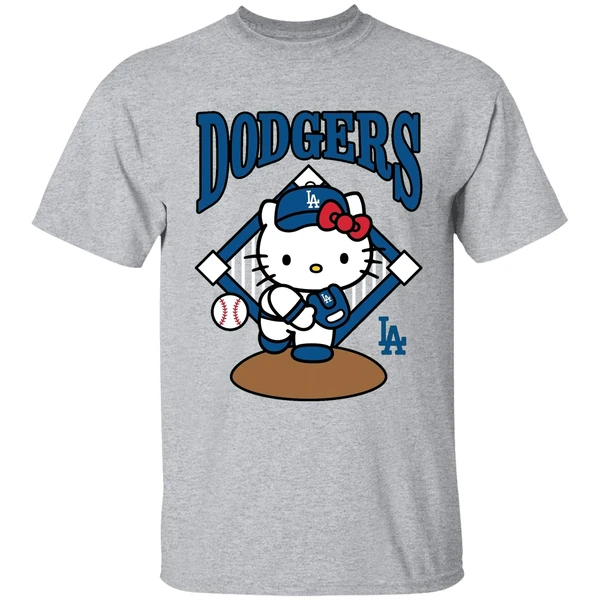 los angeles dodgers hello kitty 2026 shirt sportgrey