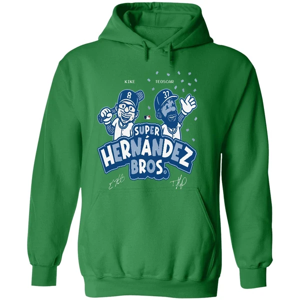 Los Angeles Dodgers Super Hernandez Bros 2025 Hoodie - Image 2