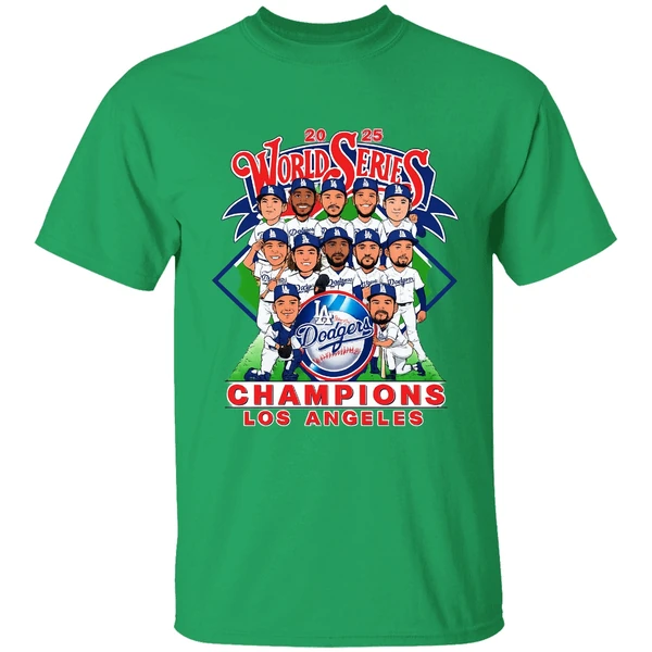 Los Angeles Dodgers World Series Champions 2025 Caricature Shirt - Image 8