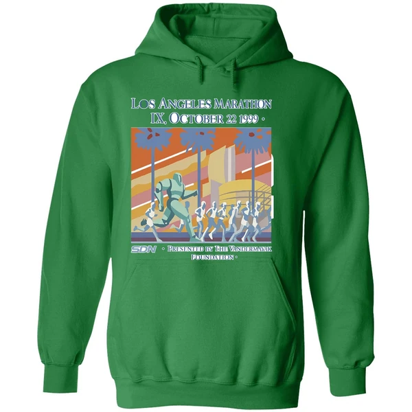 Los Angeles Marathon Ix October 22 1999 Presented By The Vanderstank Foundation Hoodie - Image 2