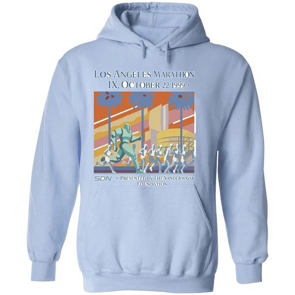 Los Angeles Marathon Ix October 22 1999 Presented By The Vanderstank Foundation Hoodie - Image 4