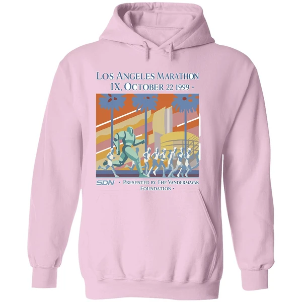 Los Angeles Marathon Ix October 22 1999 Presented By The Vanderstank Foundation Hoodie - Image 5