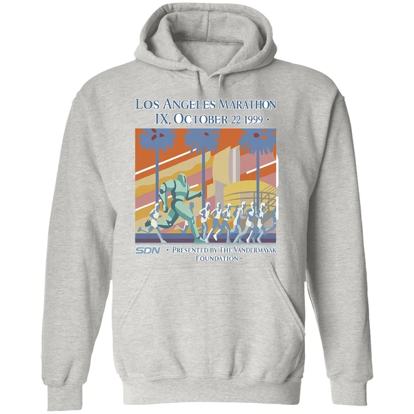 Los Angeles Marathon Ix October 22 1999 Presented By The Vanderstank Foundation Hoodie - Image 9