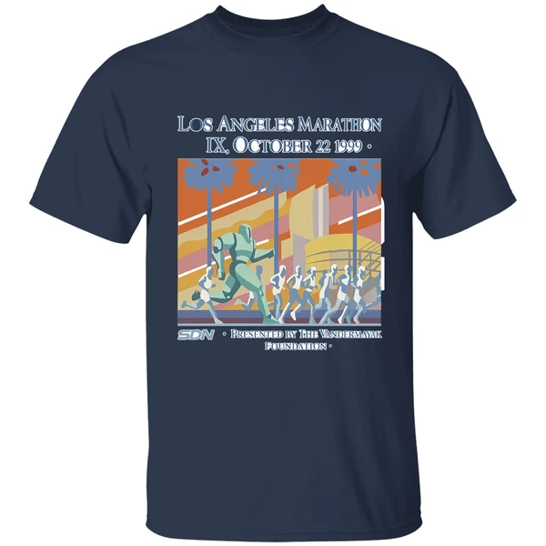 Los Angeles Marathon Ix October 22 1999 Presented By The Vanderstank Foundation Shirt - Image 4