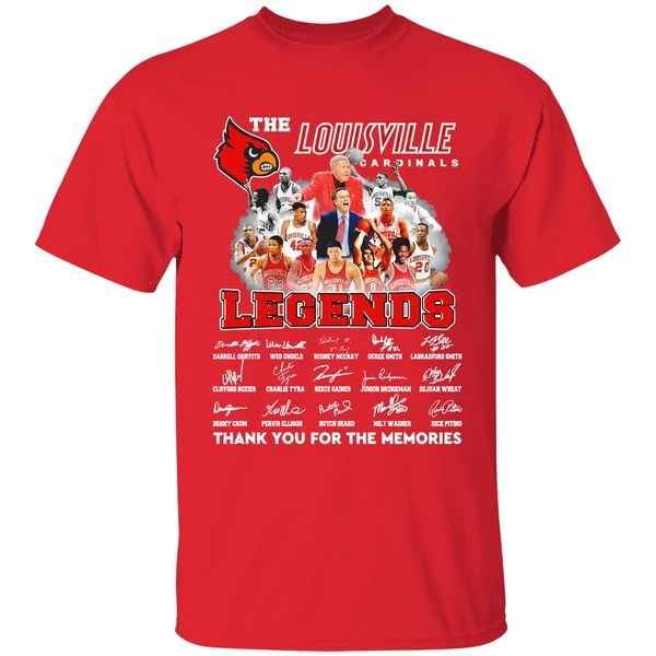 Louisville Cardinals Legends Thank You For The Memories Shirt - Image 7