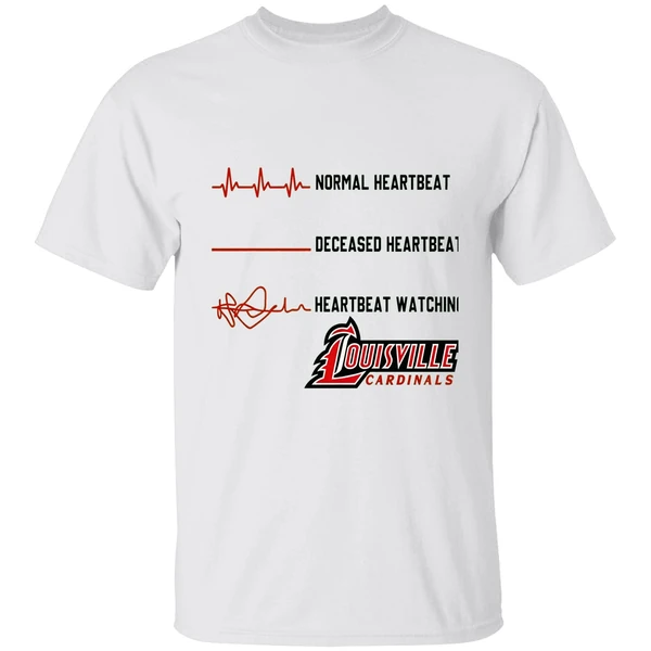 Louisville Cardinals Normal Heartbeat Deceased Heartbeat Heartbeat Watching Shirt