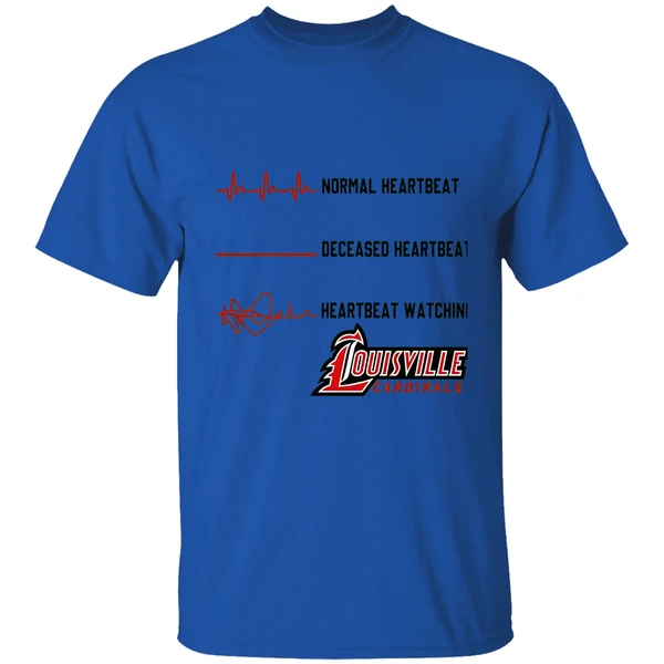 Louisville Cardinals Normal Heartbeat Deceased Heartbeat Heartbeat Watching Shirt - Image 5
