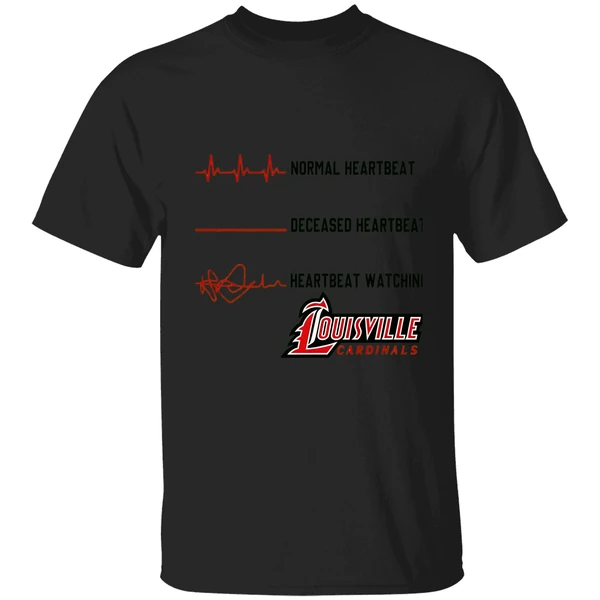Louisville Cardinals Normal Heartbeat Deceased Heartbeat Heartbeat Watching Shirt - Image 7