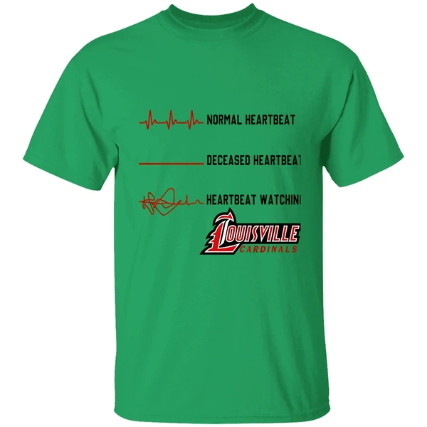 Louisville Cardinals Normal Heartbeat Deceased Heartbeat Heartbeat Watching Shirt - Image 8