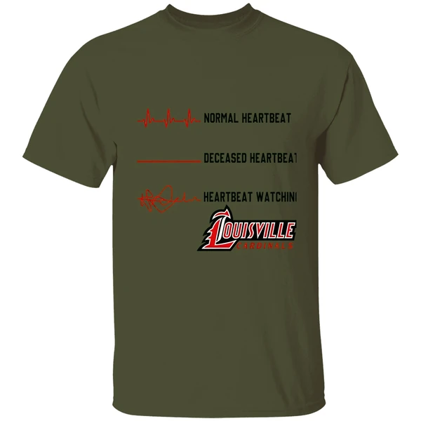 Louisville Cardinals Normal Heartbeat Deceased Heartbeat Heartbeat Watching Shirt - Image 9