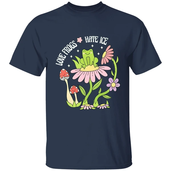 Love Frogs Hate Ice Resist Portland Frog I Stand With Frog Protest Floral Shirt - Image 4