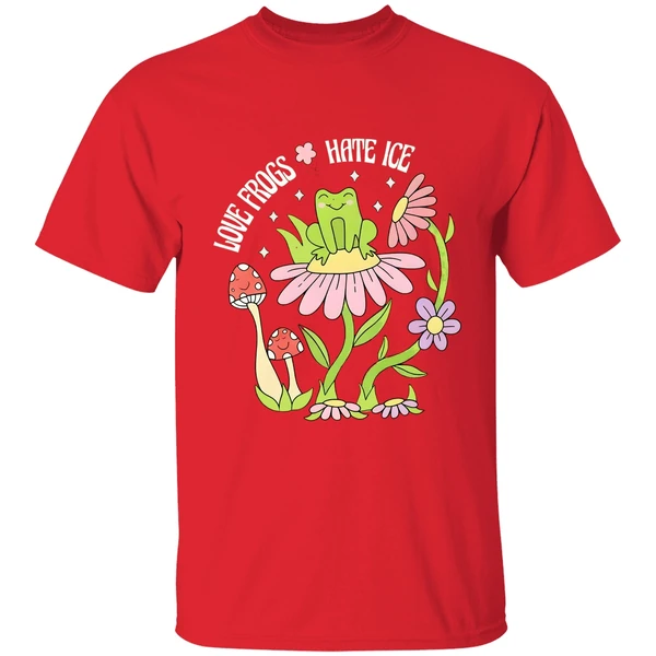 Love Frogs Hate Ice Resist Portland Frog I Stand With Frog Protest Floral Shirt - Image 6