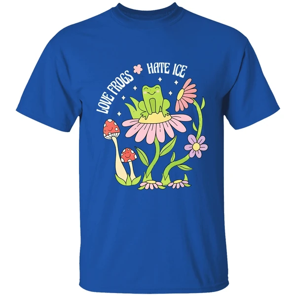 Love Frogs Hate Ice Resist Portland Frog I Stand With Frog Protest Floral Shirt - Image 7