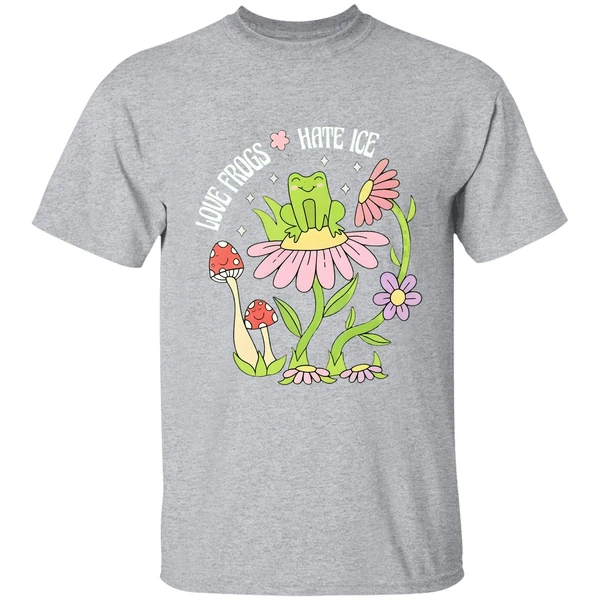 Love Frogs Hate Ice Resist Portland Frog I Stand With Frog Protest Floral Shirt - Image 8