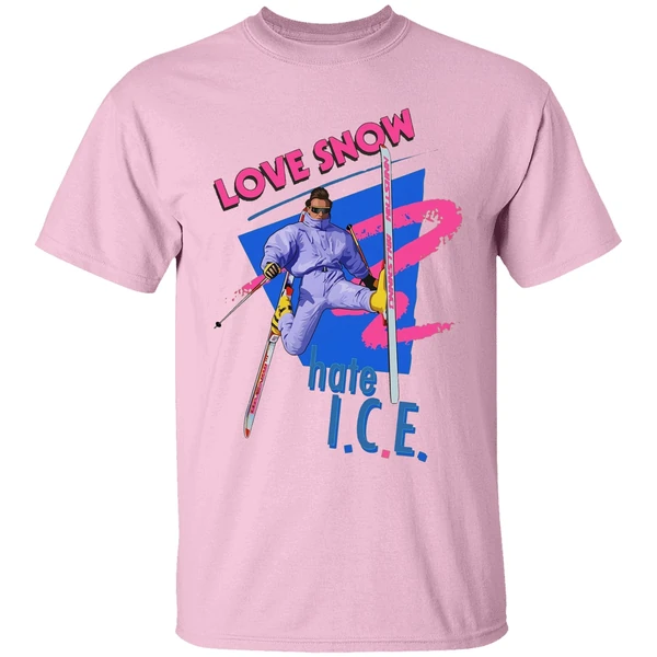 Love Snow Hate Ice Skiing Shirt - Image 2