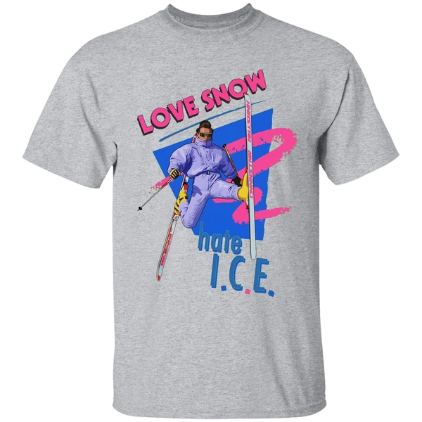 Love Snow Hate Ice Skiing Shirt - Image 6