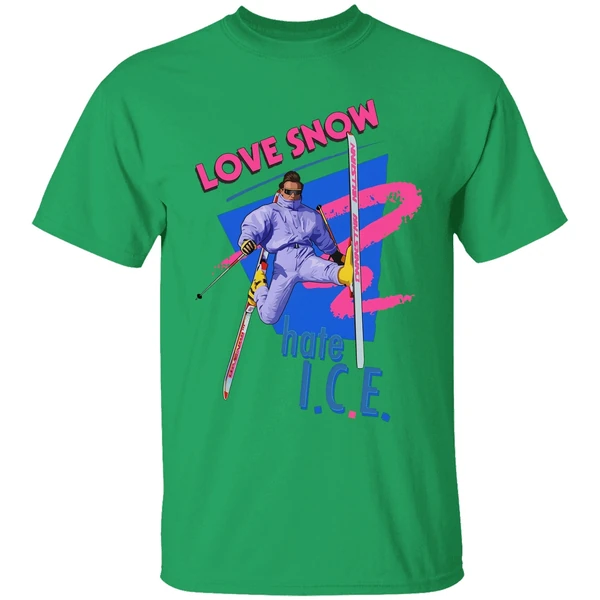 Love Snow Hate Ice Skiing Shirt - Image 8