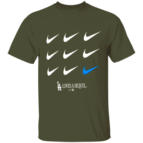 Loves A Sequel Los Angeles Dodgers Nike 2025 World Series Champions Shirt - Image 3