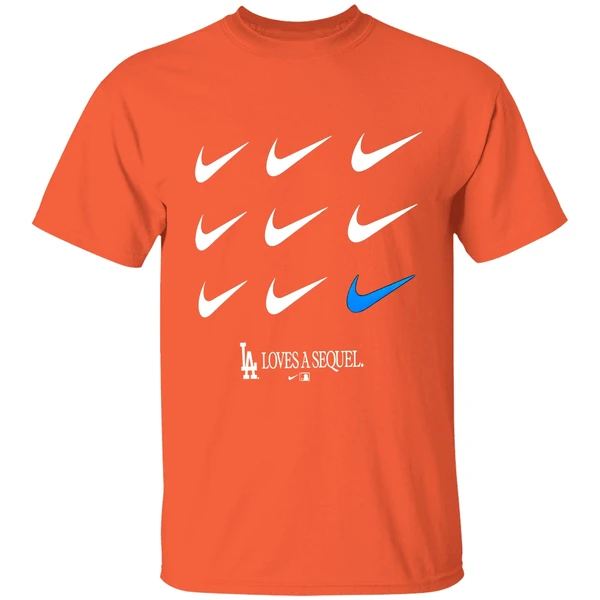 Loves A Sequel Los Angeles Dodgers Nike 2025 World Series Champions Shirt - Image 5