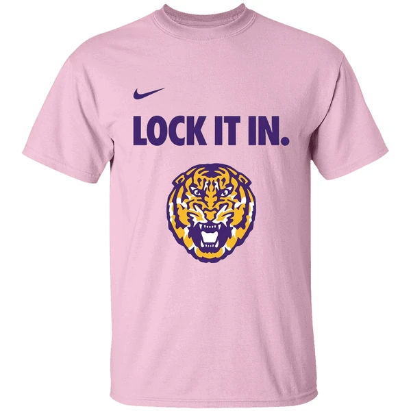 lsu tigers nike lock it in ncaa bench shirt lightpink