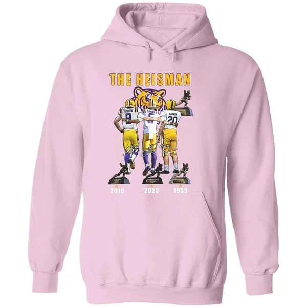 Lsu Tigers The Heisman Trophy Jayden Daniels Joe Burrow Billy Cannon Hoodie - Image 5