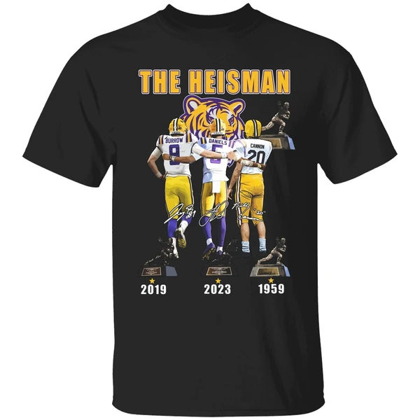 Lsu Tigers The Heisman Trophy Jayden Daniels Joe Burrow Billy Cannon Shirt