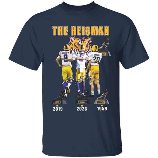 Lsu Tigers The Heisman Trophy Jayden Daniels Joe Burrow Billy Cannon Shirt - Image 5